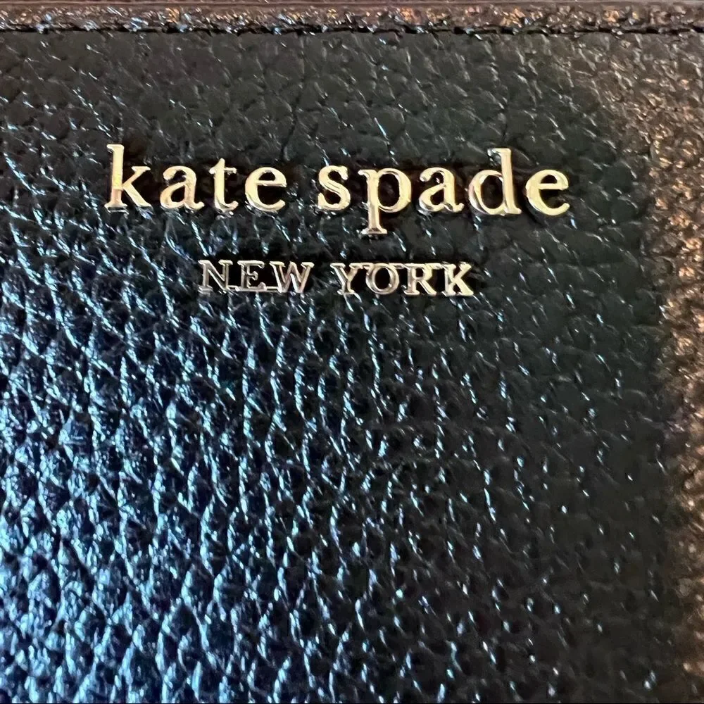 NWT Kate Spade School Essentials NY Roulette Black Zip Around Continental Wallet